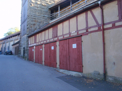 Barn doors against the Fortress Wall.